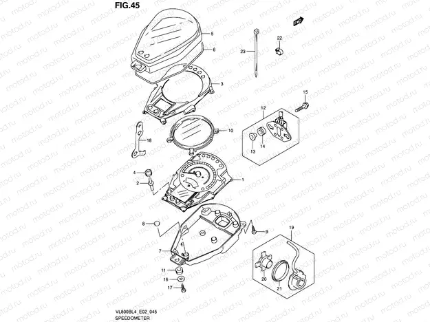 45 - SPEEDOMETER (VL800BUEL4 E19)