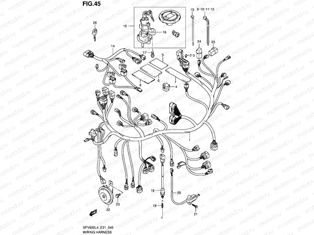 45 - WIRING HARNESS (SFV650AL4 E21)