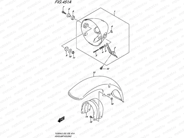 451A - HEADLAMP HOUSING