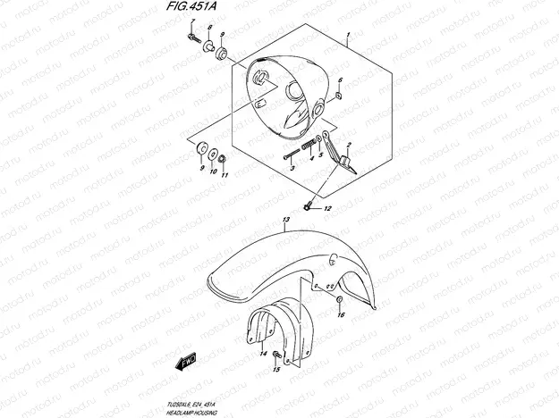 451A - HEADLAMP HOUSING