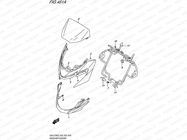 451A - HEADLAMP HOUSING