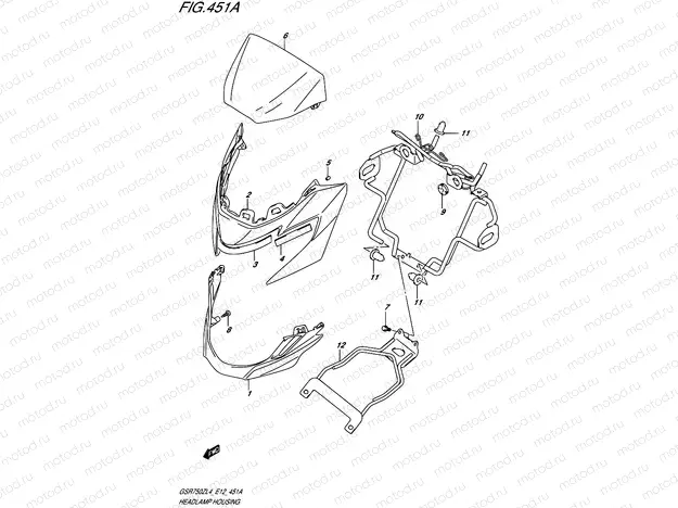 451A - HEADLAMP HOUSING