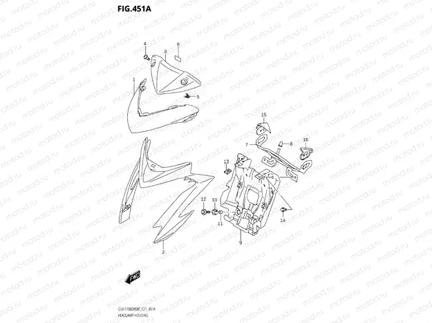 451A - HEADLAMP HOUSING (GSX-S1000A,GSX-S1000AUF)