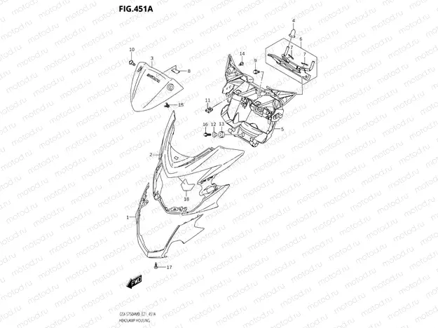 451A - HEADLAMP HOUSING (GSX-S750A)
