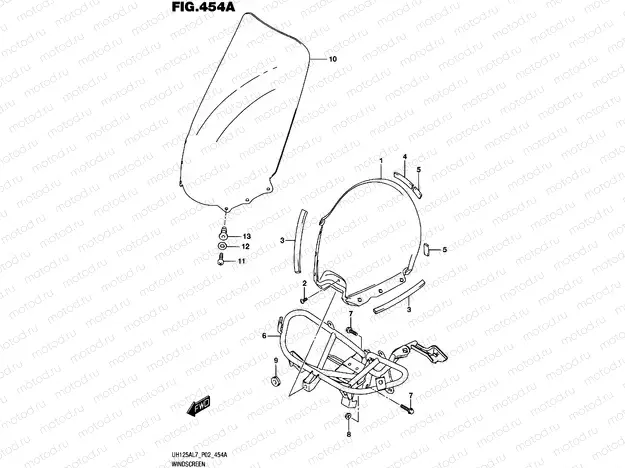 454A - WINDSCREEN