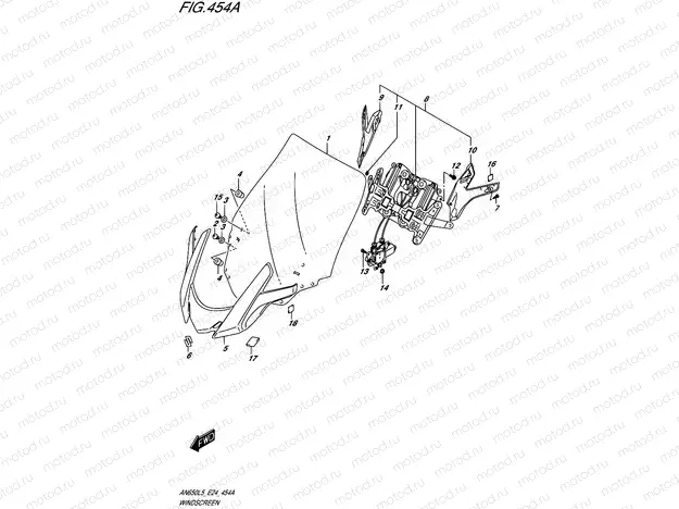 454A - WINDSCREEN