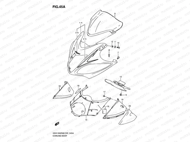 45A - COWLING BODY (MODEL K9)