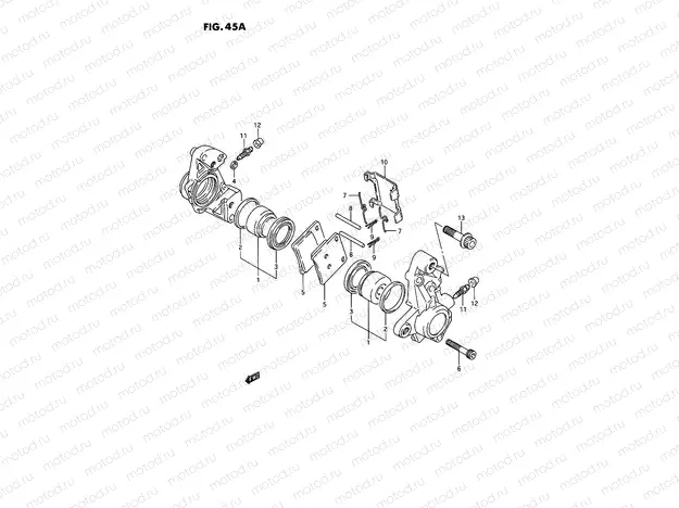 45A - FRONT CALIPERS (MODEL K/L/M/N)