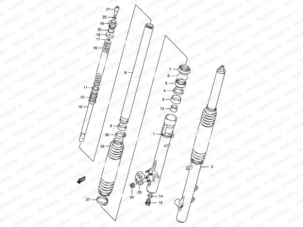 45A - FRONT DAMPER (MODEL V/W/X)