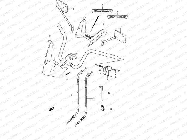 45A - HANDLEBAR (MODEL K4/K5/K6)