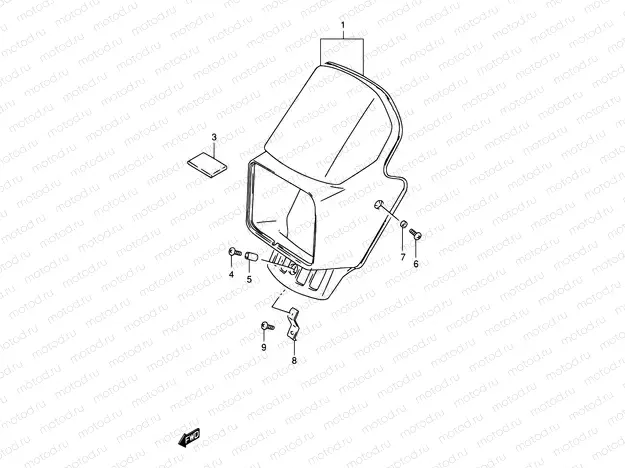 45A - HEADLAMP COVER (MODEL N P09)
