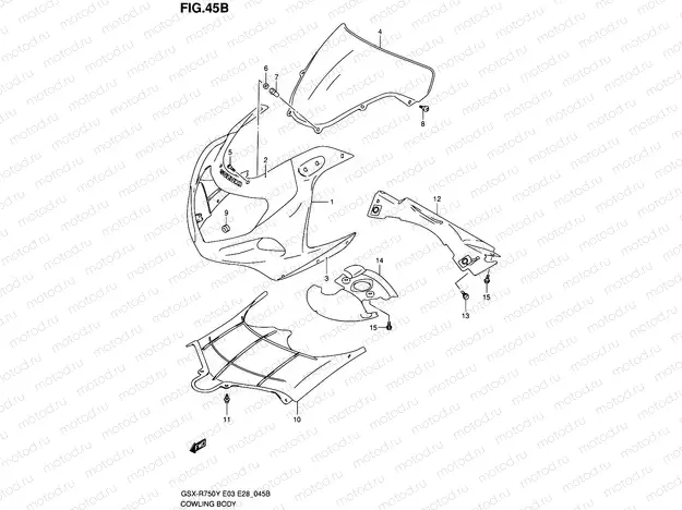 45B - COWLING BODY (MODEL K2)