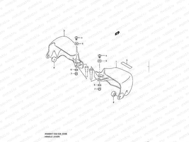 45B - KNUCKLE COVER (AN400ZA)