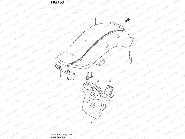 45B - REAR FENDER (MODEL Y)