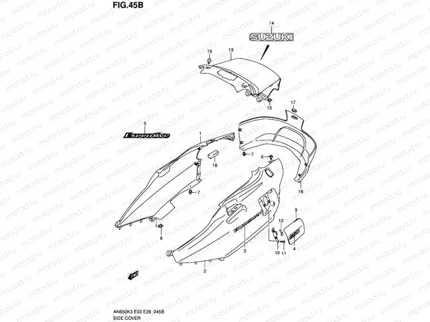 45B - SIDE COVER (AN650AK5)