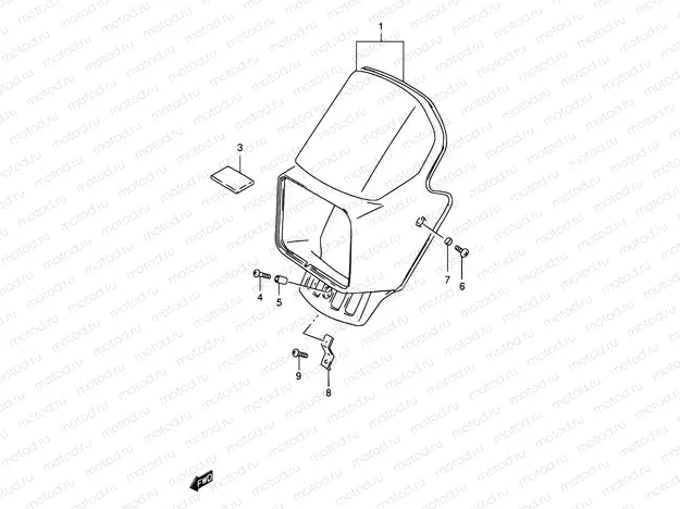 45C - HEADLAMP COVER (MODEL R P31)