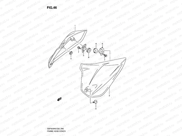 46 - FRAME HEAD COVER (WITHOUT COWLING)