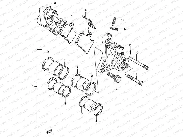 46 - FRONT CALIPERS (MODEL N/P)