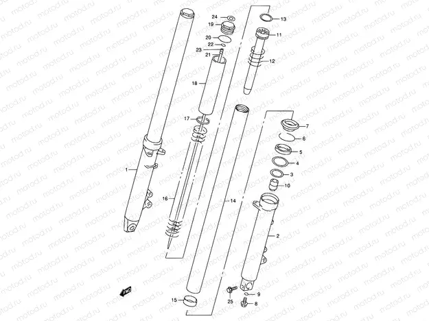 46 - FRONT DAMPER (MODEL W/X/Y/K1/K2)
