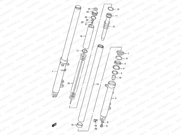 46 - FRONT DAMPER (MODEL W/X/Y/K1/K2)