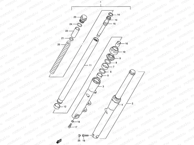 46 - FRONT FORK (MODEL S)