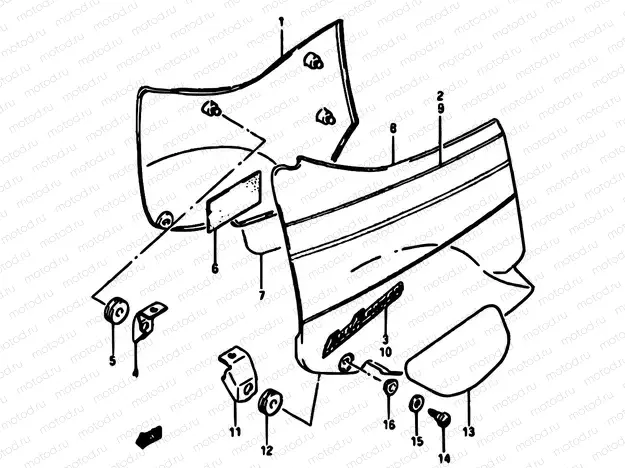 46 - FRONT RH DAMPER (MODEL H)