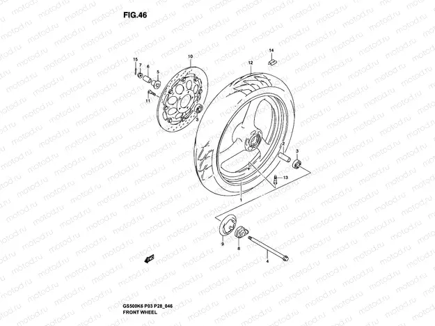 46 - FRONT WHEEL