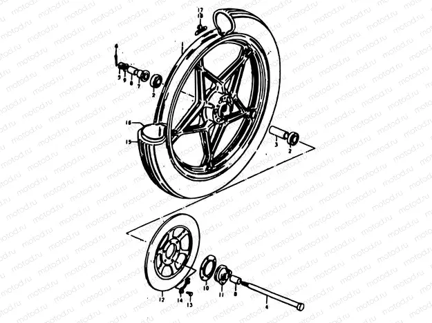 46 - FRONT WHEEL (GS400EC,EN)