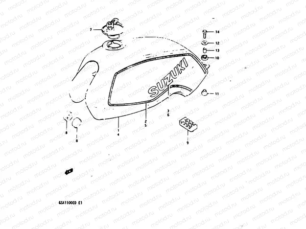 46 - FUEL TANK (GSX1100D/ED)