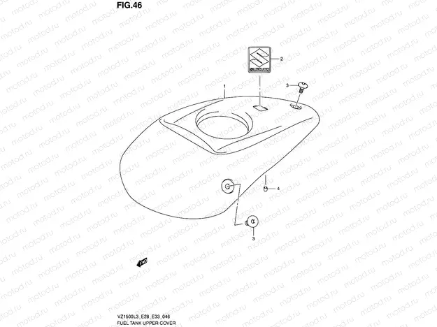 46 - FUEL TANK UPPER COVER