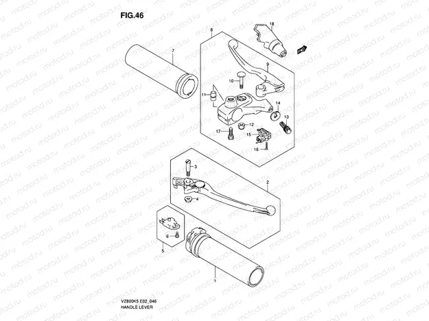 46 - HANDLE LEVER (MODEL K5/K6)