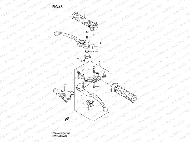 46 - HANDLE LEVER (MODEL K6/K7/K8/K9)