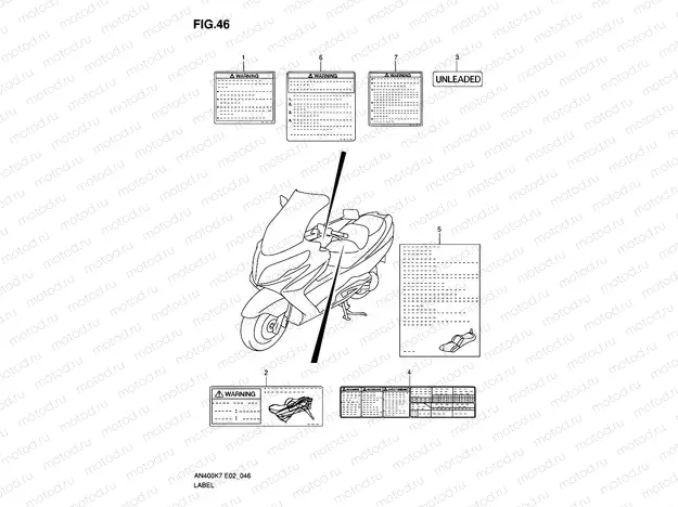 46 - LABEL (MODEL K7/K8/K9)