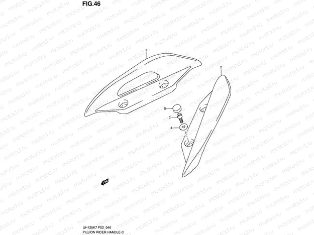 46 - PILLION RIDER HANDLE (MODEL K7)