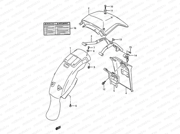46 - REAR FENDER
