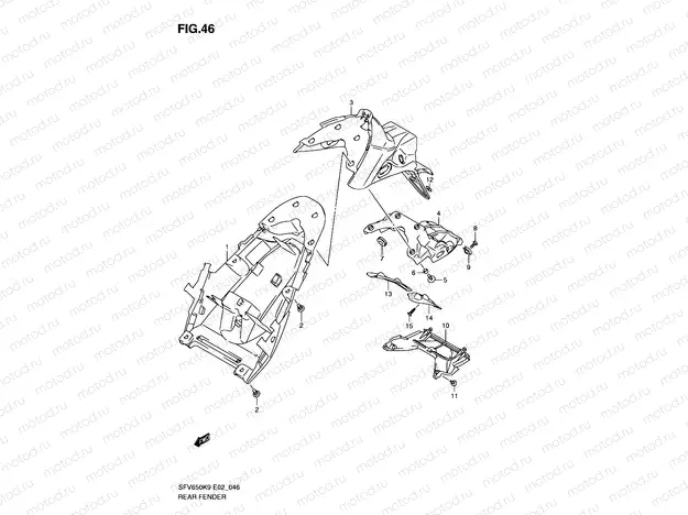 46 - REAR FENDER