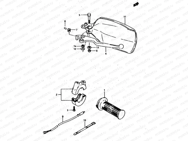 46 - RIGHT HANDLE SWITCH (MODEL G/DR500SH)