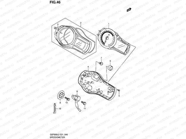 46 - SPEEDOMETER (GSF650SL2 E21)