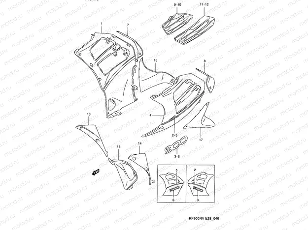 46 - UNDER COWLING BODY (MODEL R)