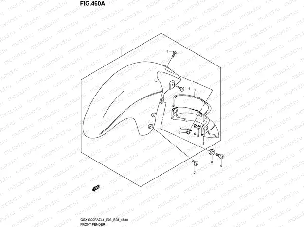 460A - FRONT FENDER