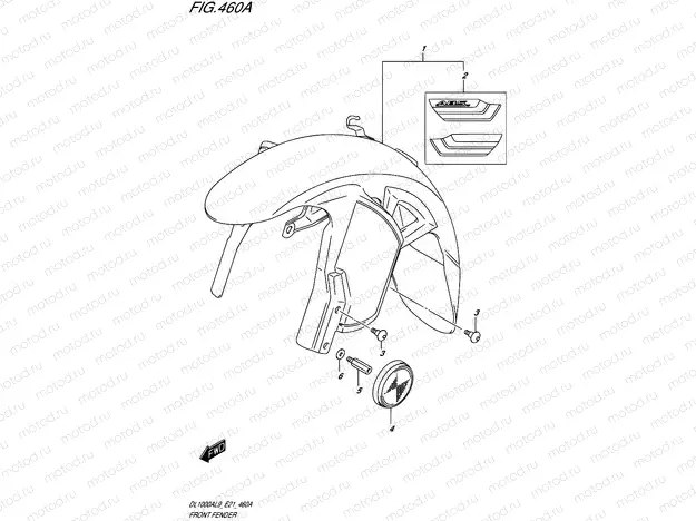 460A - FRONT FENDER (DL1000XAL9 E21)