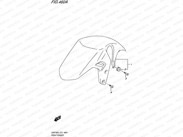460A - FRONT FENDER (GSR750L5 E21)