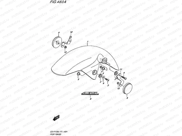 460A - FRONT FENDER (GSX-R125RL)