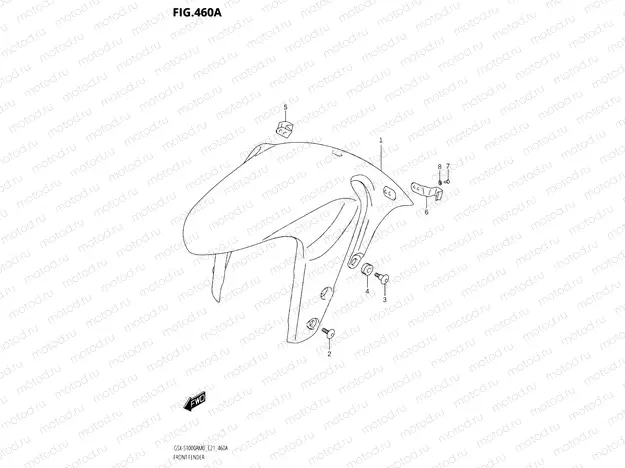 460A - FRONT FENDER (GSX-S1000A,GSX-S1000AUF)