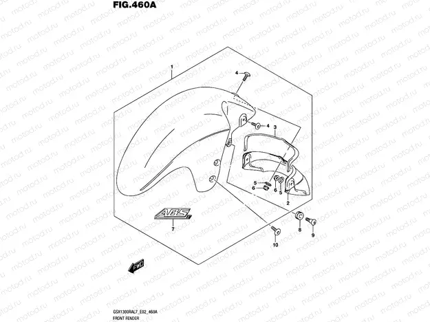 460A - FRONT FENDER (GSX1300RAL7 E02)