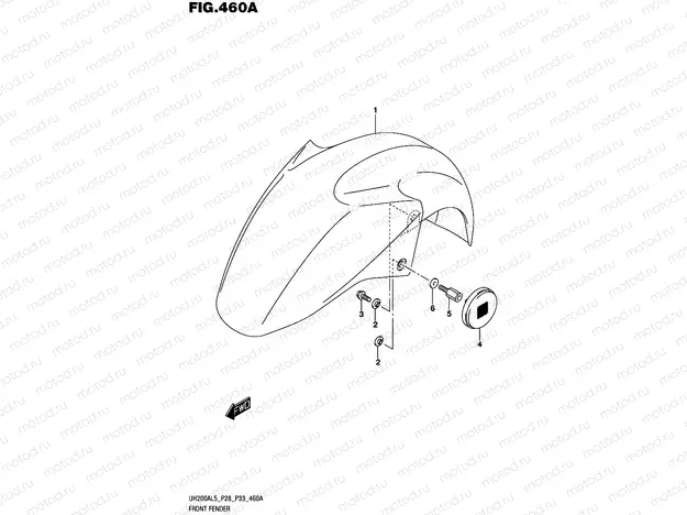 460A - FRONT FENDER (UH200AL5 P28)