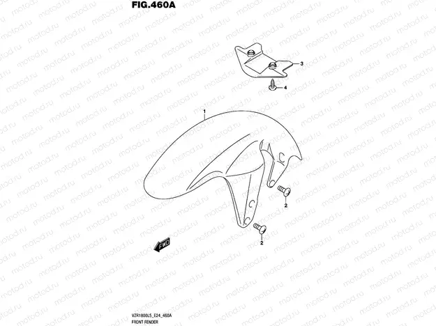 460A - FRONT FENDER (VZR1800L5 E24)
