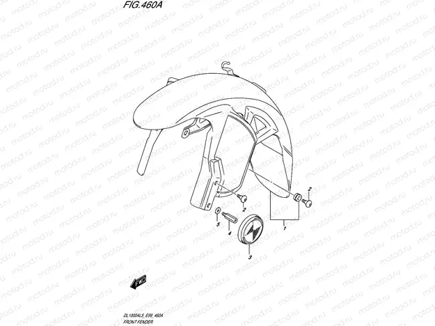 460A - FRONT FENDER (WITH REFLECTOR)
