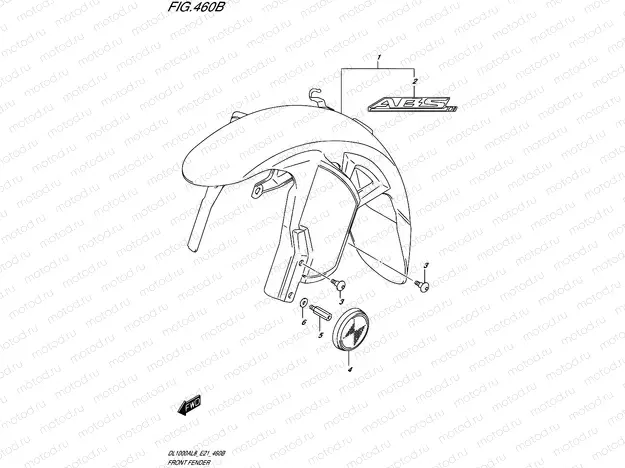 460B - FRONT FENDER (DL1000AL8 E21) (FOR YVB,YWW)