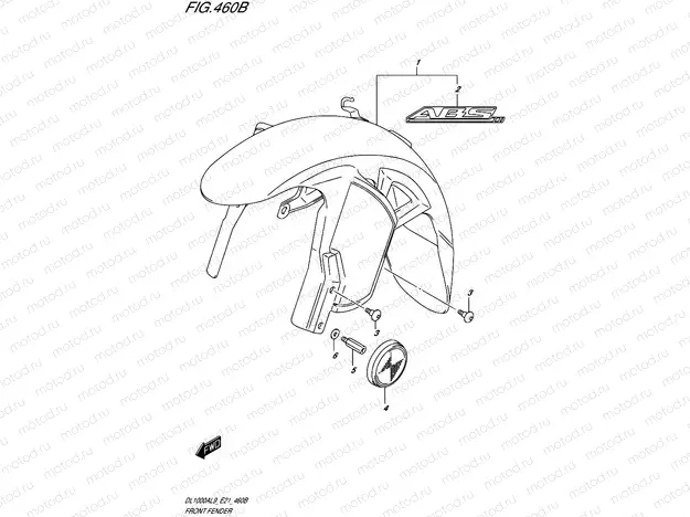 460B - FRONT FENDER (DL1000AL9 E21)